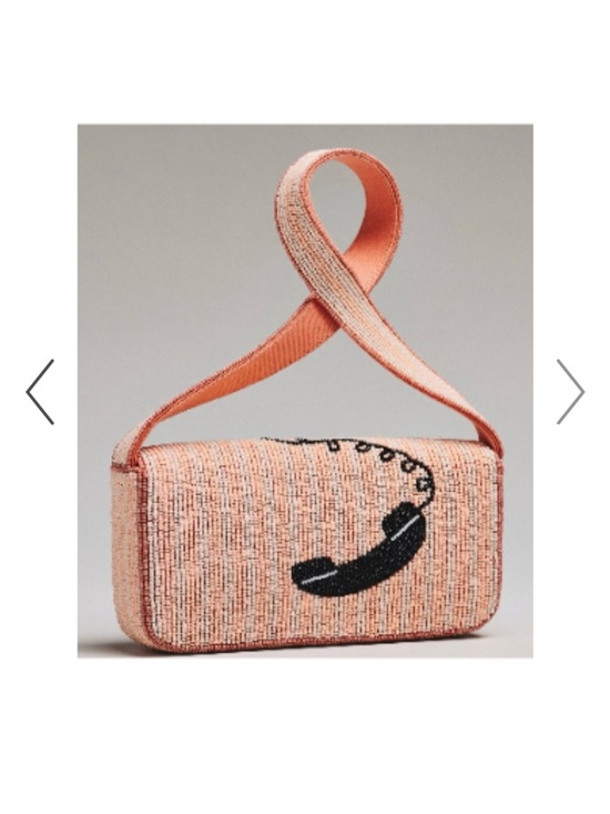 Last Anthropologie Fiona Hello phone beaded bag. #beadedbags  Anthropologie Fiona Icon Telephone 📞 Bag Call Me New with Tags